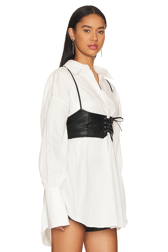 view 2 of 4 Hastings Leather Corset in Black