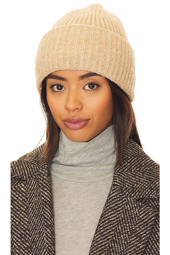 view 1 of 3 Harbor Marled Ribbed Beanie in Camel