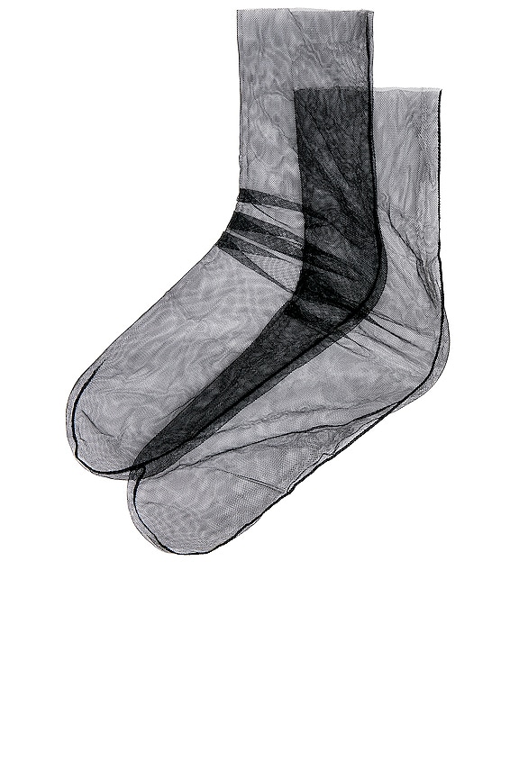 view 2 of 4 The Moment Sheer Socks in Black
