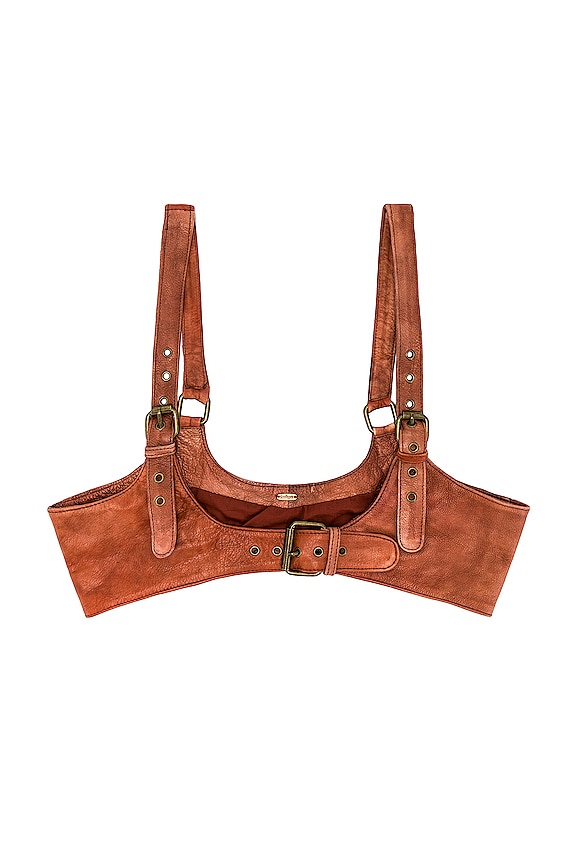 Free People Rebel Leather Harness in Cognac REVOLVE