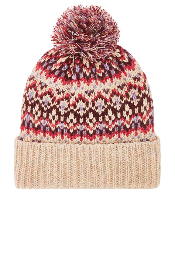 view 2 of 3 FIRST FROST FAIRISLE ポンポンビーニー in Ivory