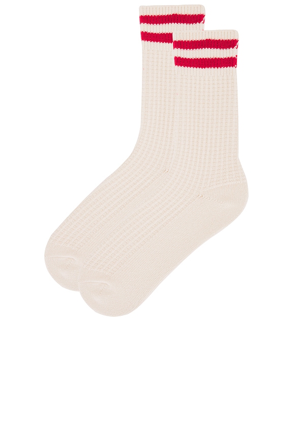 view 2 of 2 CHAUSSETTES DOUILLETTES À RAYURES FREE PEOPLE JACKSON in Classic Red