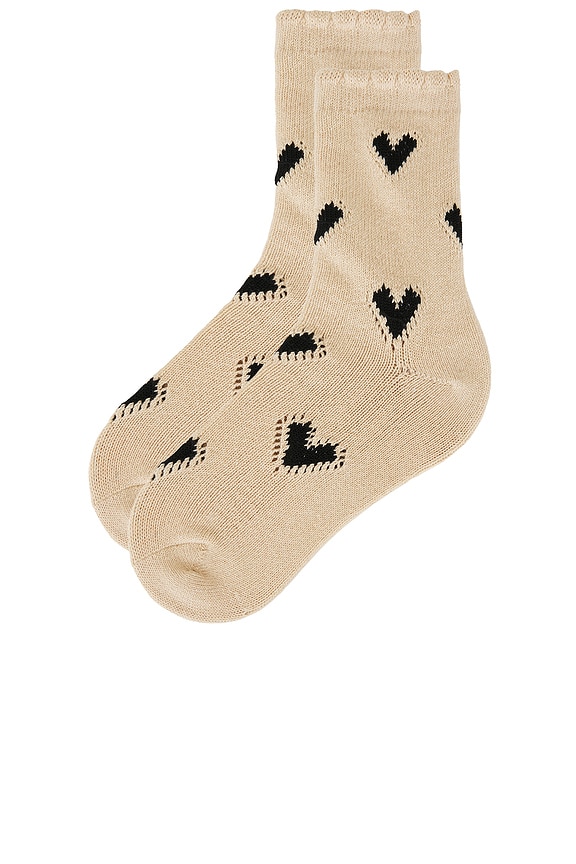 view 2 of 2 Cupids Bow Sock in Brown