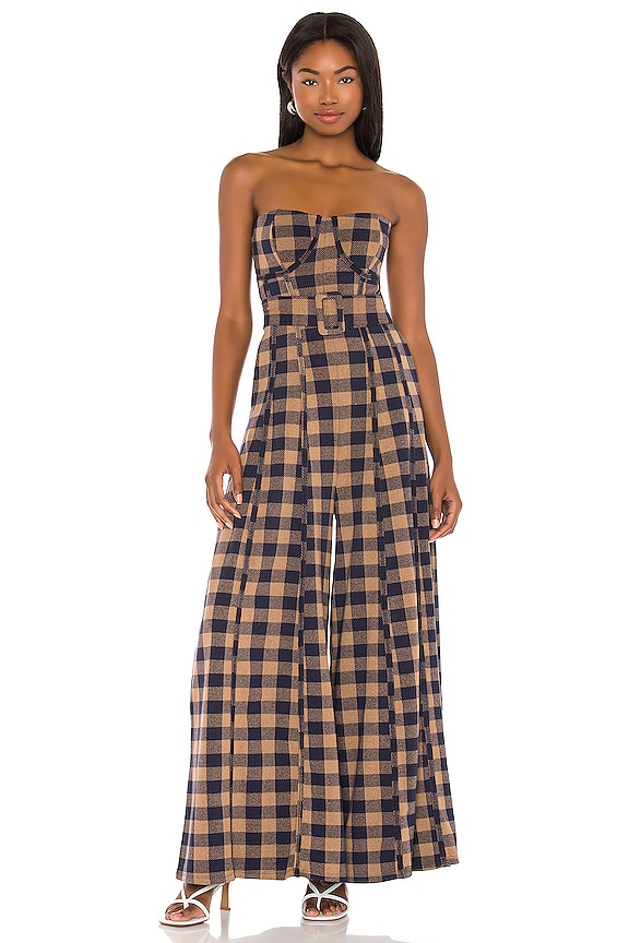 view 1 of 5 Hold Me Tight Jumpsuit in Indigo Combo