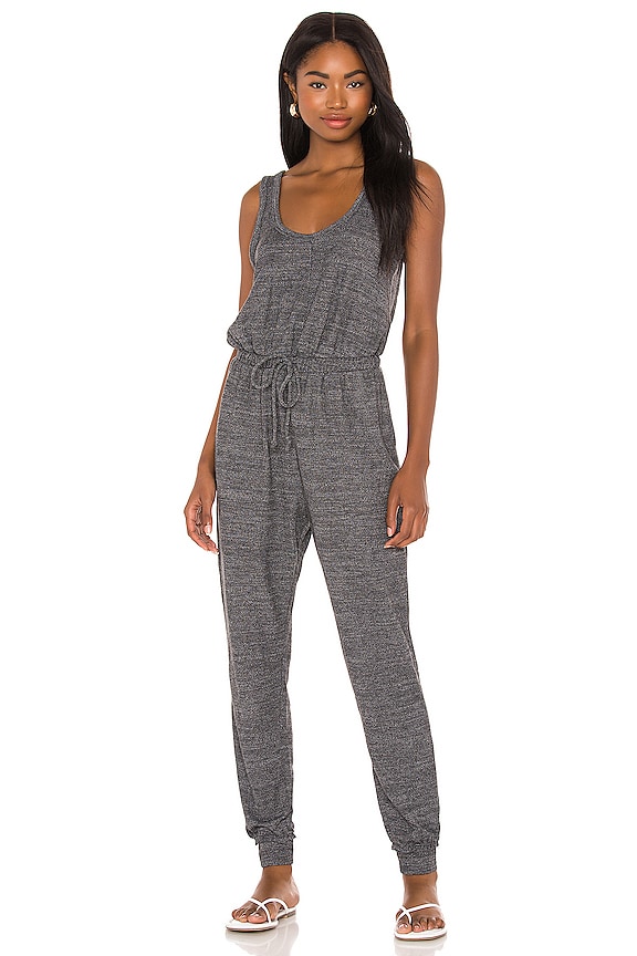 view 2 of 4 Bicoastal Romper Set in Charcoal Grey