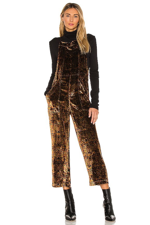 view 1 of 4 Weekend Printed Velvet Jumpsuit in Black Combo