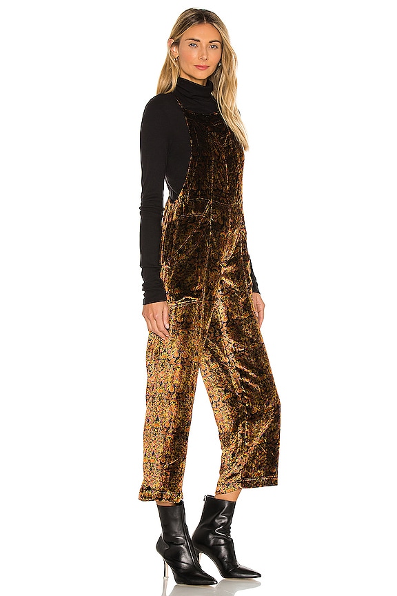 view 2 of 4 Weekend Printed Velvet Jumpsuit in Black Combo