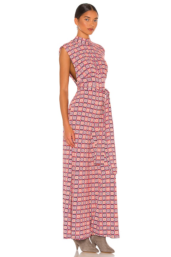 view 2 of 3 Vibe Check Jumpsuit in Retro Red Combo