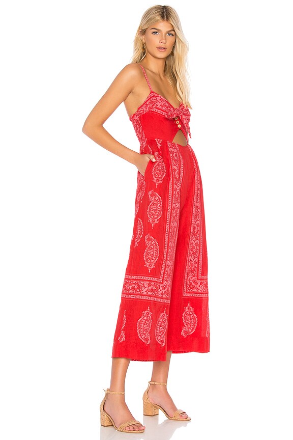 view 2 of 3 Feel The Sun Jumpsuit in Red