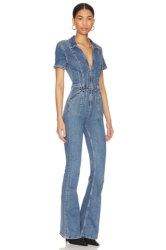 view 2 of 3 x We The Free Jayde Flare Jumpsuit in Sunburst Blue