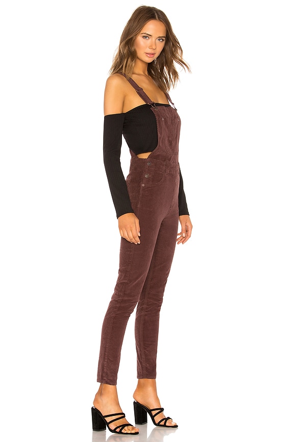 view 2 of 3 Slim Ankle Cord Overall in Chocolate