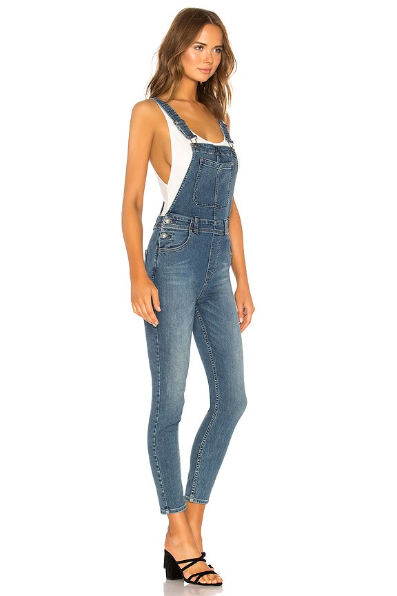 view 2 of 3 Slim Ankle Denim Overall in Indigo