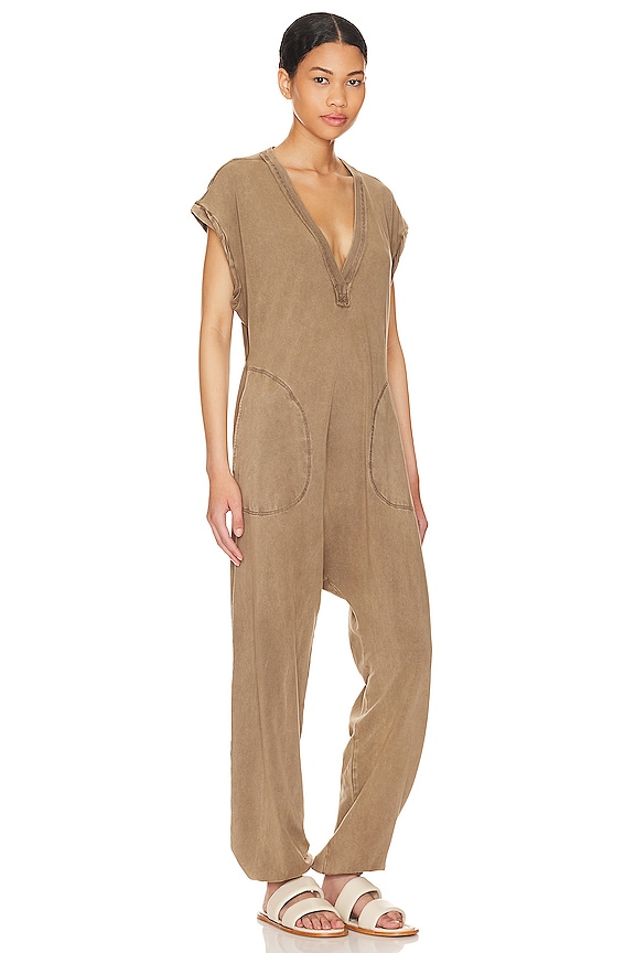 view 2 of 3 x FP Movement Hot Shot V-neck Onesie in Oregano