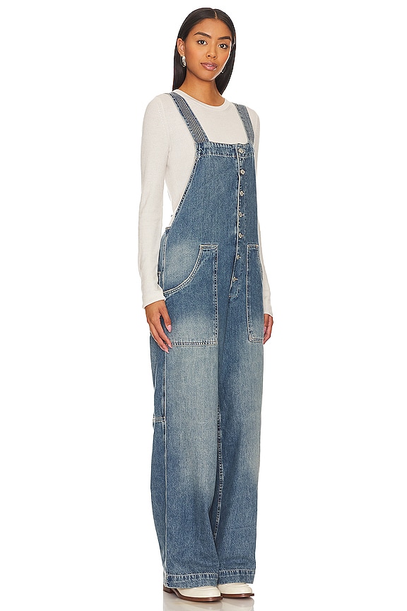 view 2 of 3 Fields Of Flowers Overalls in Johnny Blue