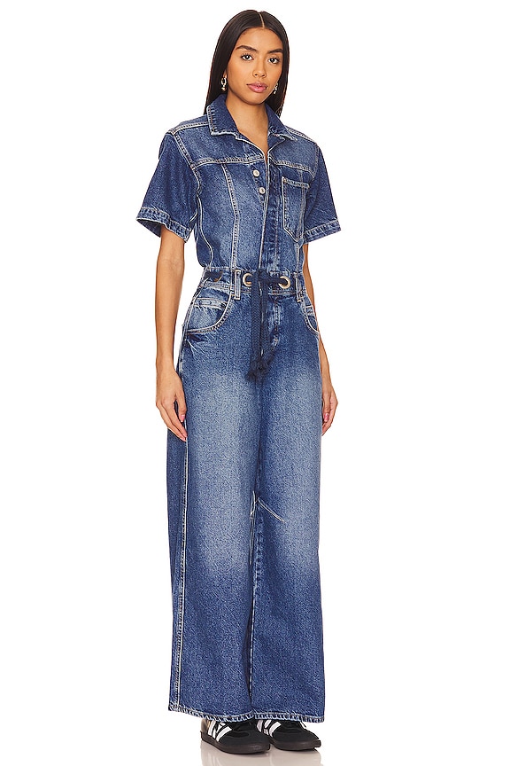 view 2 of 3 КОМБИНЕЗОН С ШИРОКИМИ ШТАНИНАМИ WE THE FREE EDISON in Cape Blue