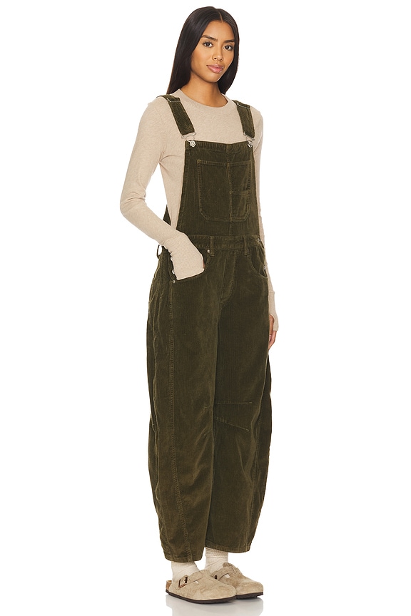 view 2 of 4 x We The Free Good Luck Cord Overall in Fir Green