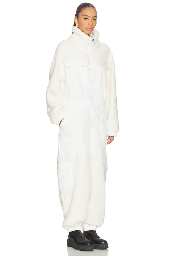 view 2 of 4 Salopette Coverall Jumpsuit in Ivory Combo