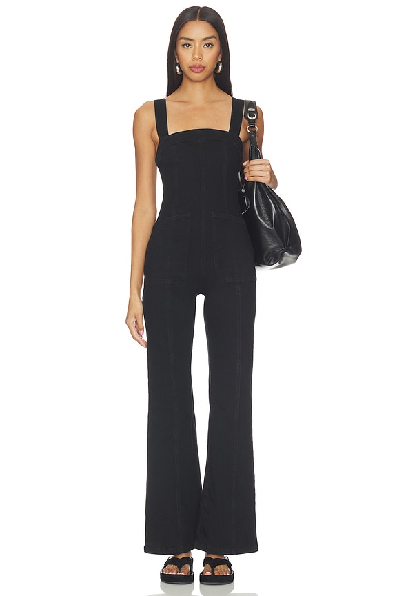 view 1 of 3 x We The Free Suns Out Bootcut Jumpsuit in Black Knight