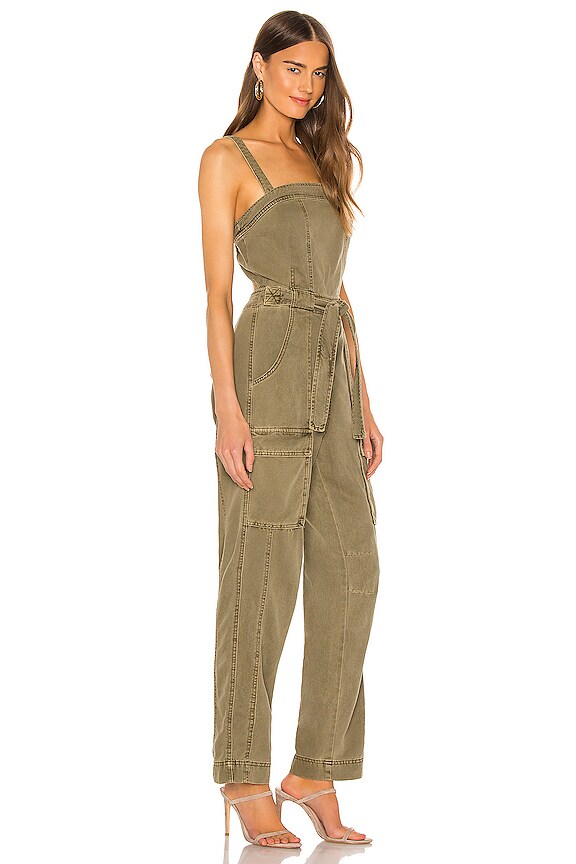 view 2 of 3 Go West Utility Jumpsuit in Moss