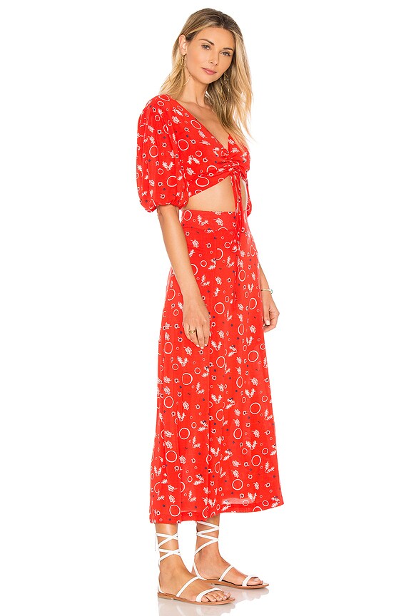 view 2 of 3 Danni Jane Printed Set in Red