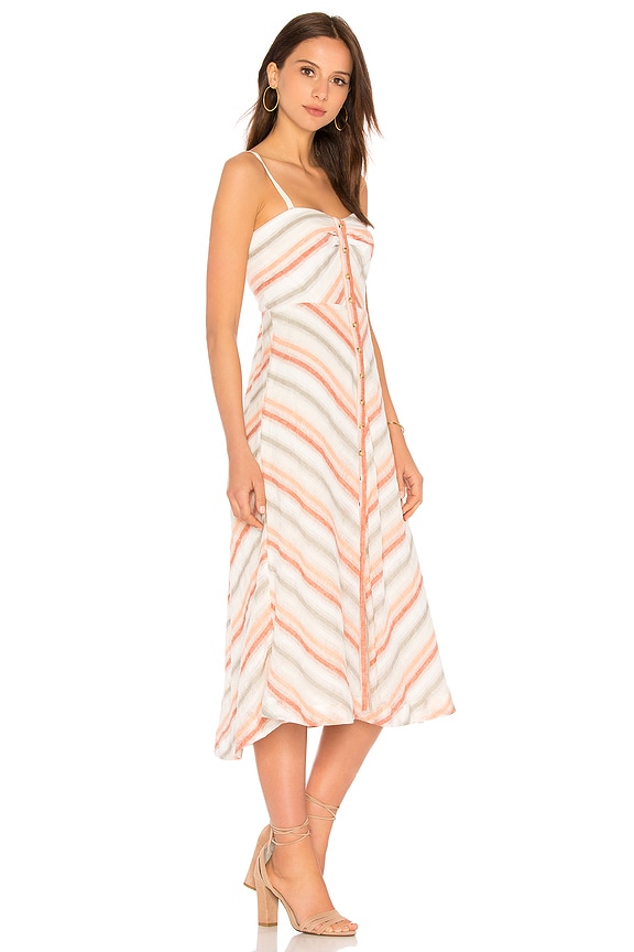 view 2 of 3 VESTIDO MIDI STRIKING in Ivory