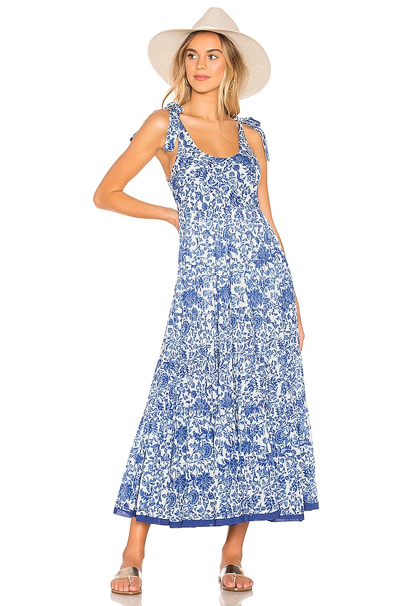 view 1 of 3 Kikas Printed Midi Dress in Ivory Combo