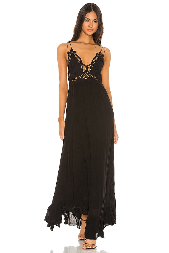 Free People Adella Maxi Dress in Black | REVOLVE