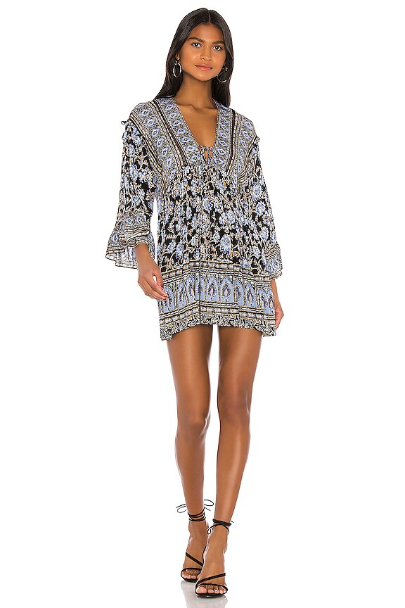 view 2 of 4 Moonlight Dance Printed Mini Dress in Black