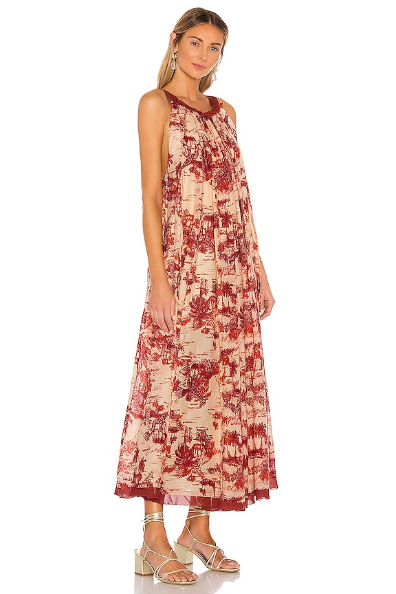 view 2 of 3 Tropical Toile Maxi Dress in Ivory Combo