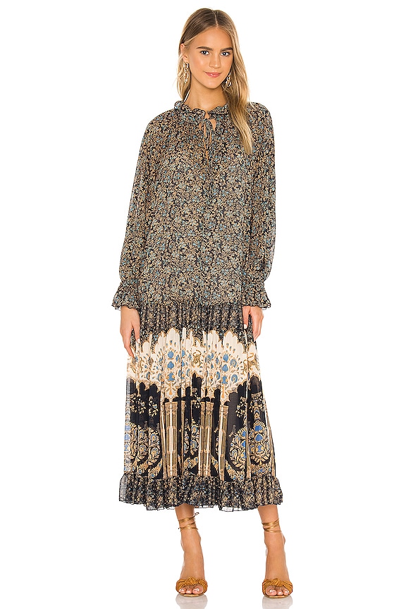 view 2 of 4 Feeling Groovy Border Midi Dress in Dark Blue