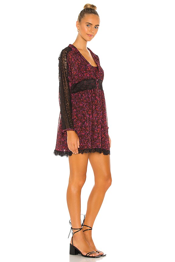 view 2 of 3 Sheer Romance Mini Dress in Black Combo