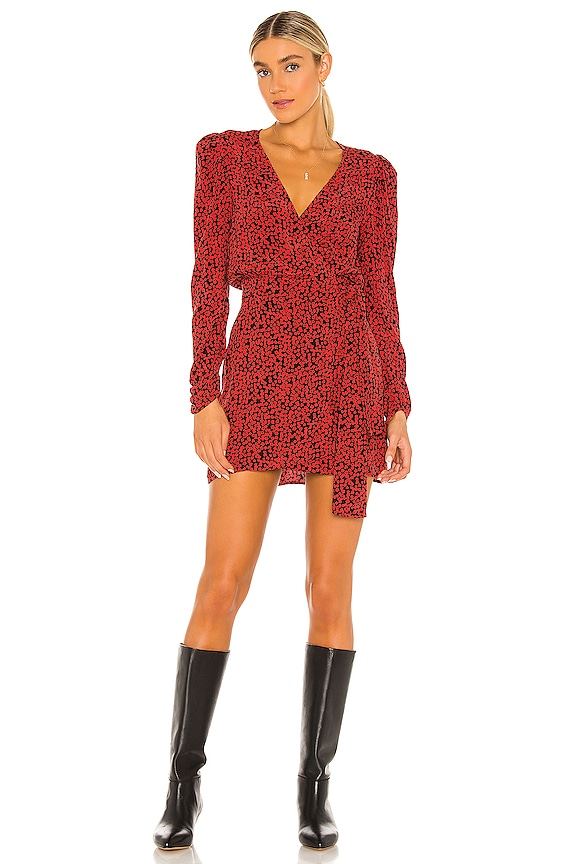 view 1 of 3 Kinsley Wrap Dress in Black Combo