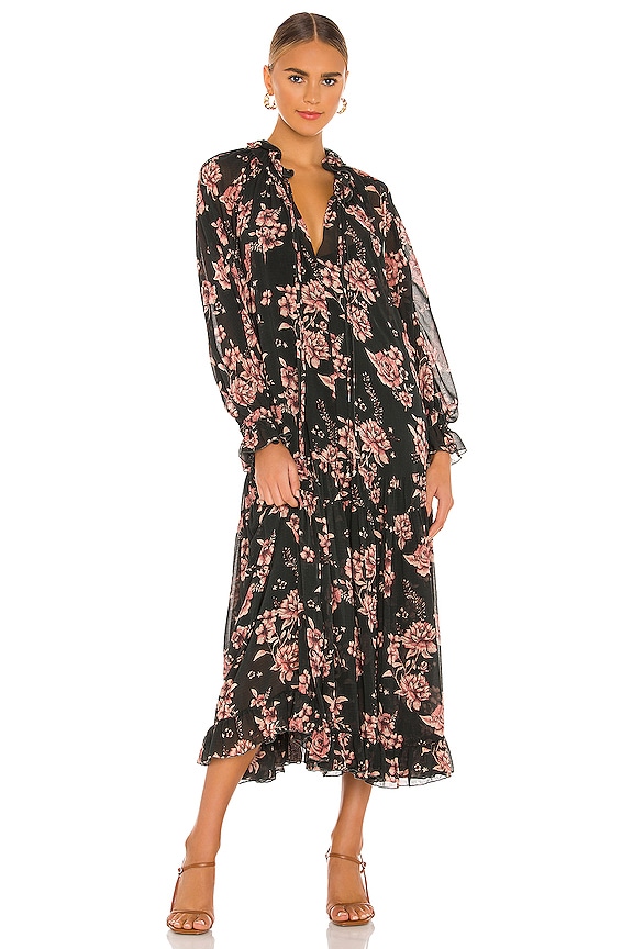 Free People Feeling Groovy Maxi Dress in Forest Combo | REVOLVE