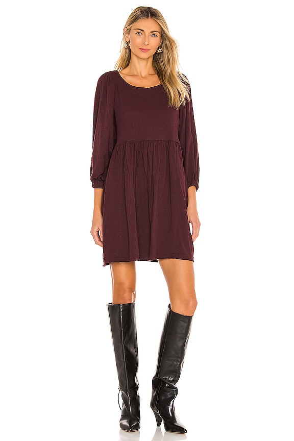 view 1 of 3 Get Obsessed Babydoll Dress in Decadent