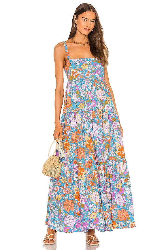 Free People Park Slope Maxi Dress in Bluebell Combo | REVOLVE