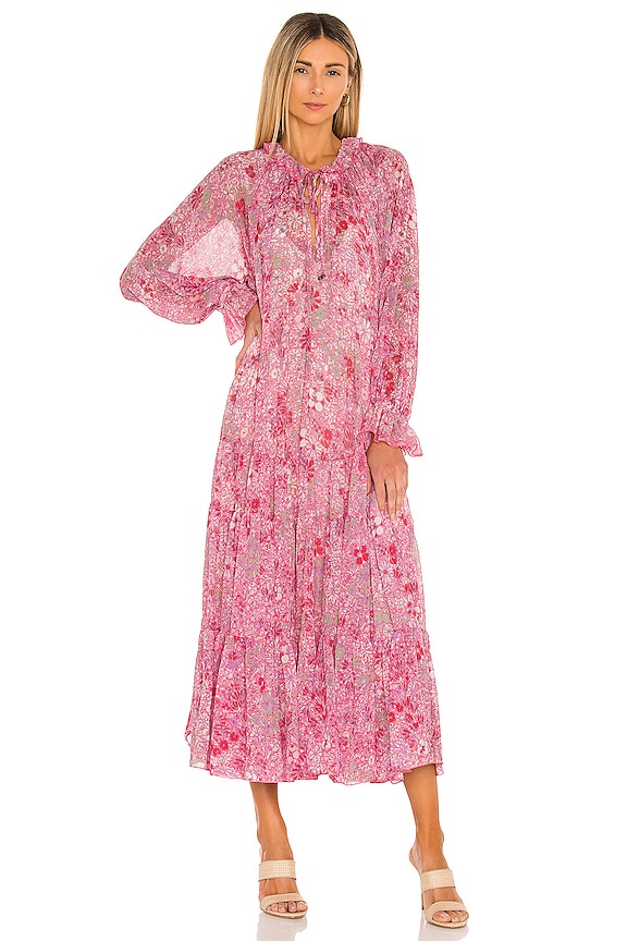 view 2 of 4 ROBE MAXI FEELING GROOVY in Summertime Pink