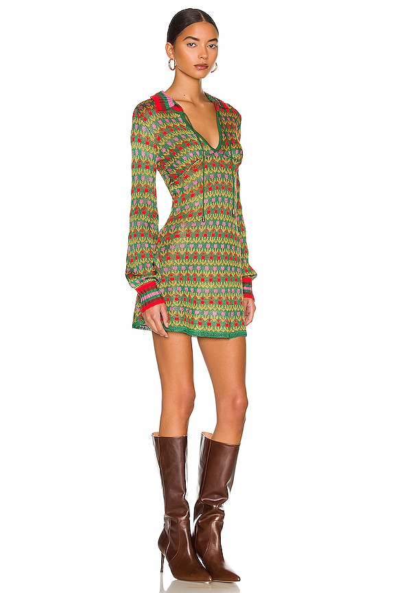 view 2 of 4 X REVOLVE Milano Mini Dress in Green Combo