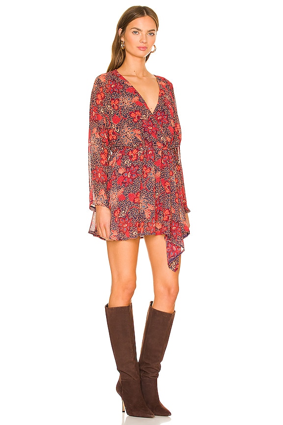 view 2 of 3 ROBE COURTE FREE PEOPLE TEEGAN in Peach Combo