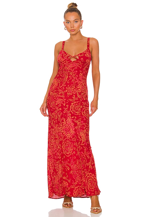 view 1 of 3 Mystical Mindset Printed Dress in Scarlett Combo