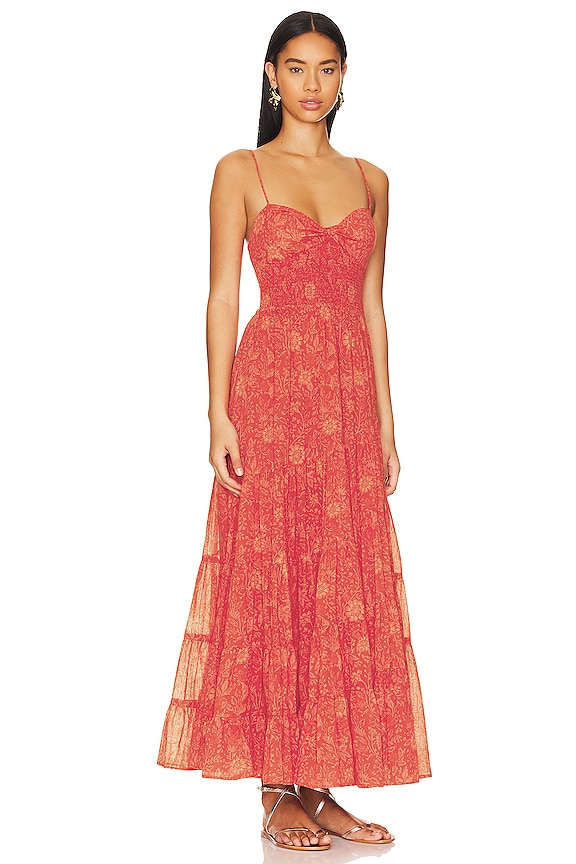 view 2 of 3 Sundrenched Printed Maxi in Hot Pink Combo