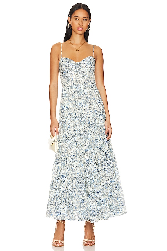 Free People Sundrenched Printed Maxi in Blue Combo | REVOLVE