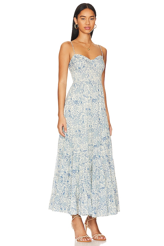 view 2 of 3 Sundrenched Printed Maxi in Blue Combo