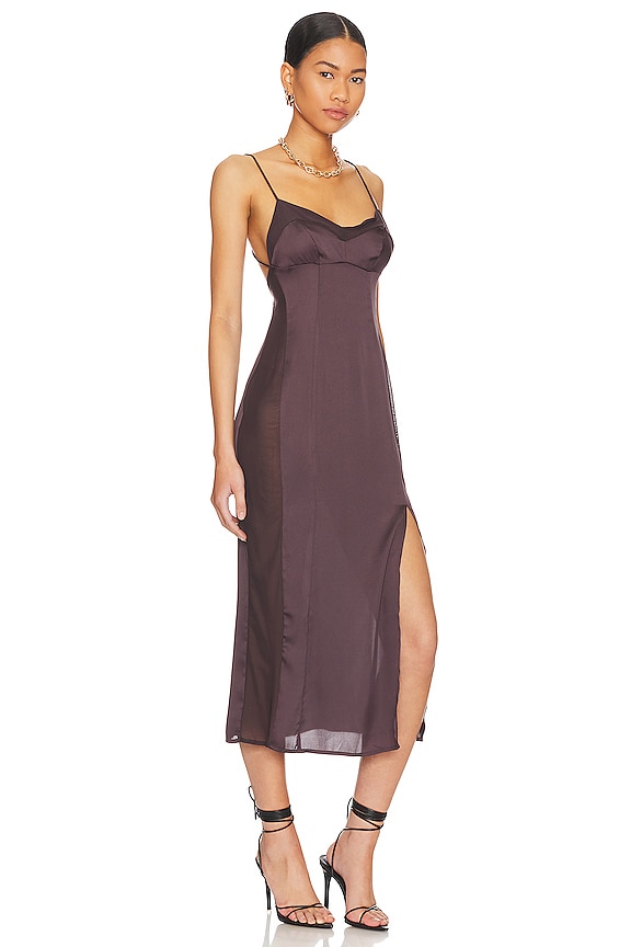 view 2 of 3 X Intimately FP City Cool Midi Slip in Chocolate