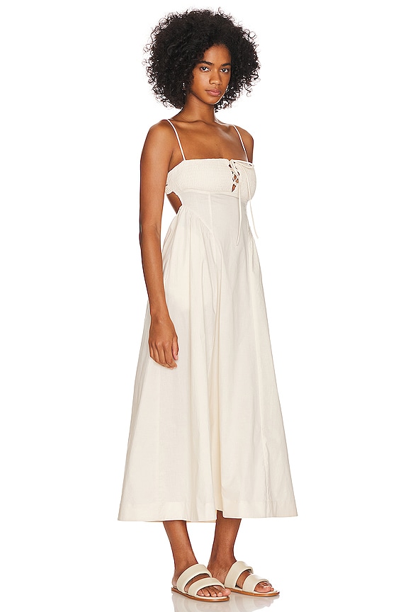 view 2 of 3 VESTIDO MIDI FREE PEOPLE FIFI in Ivory