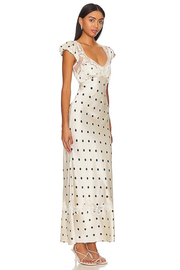 view 2 of 3 FREE PEOPLE BUTTERFLY BABE ミディ丈ドレス in Tea Combo