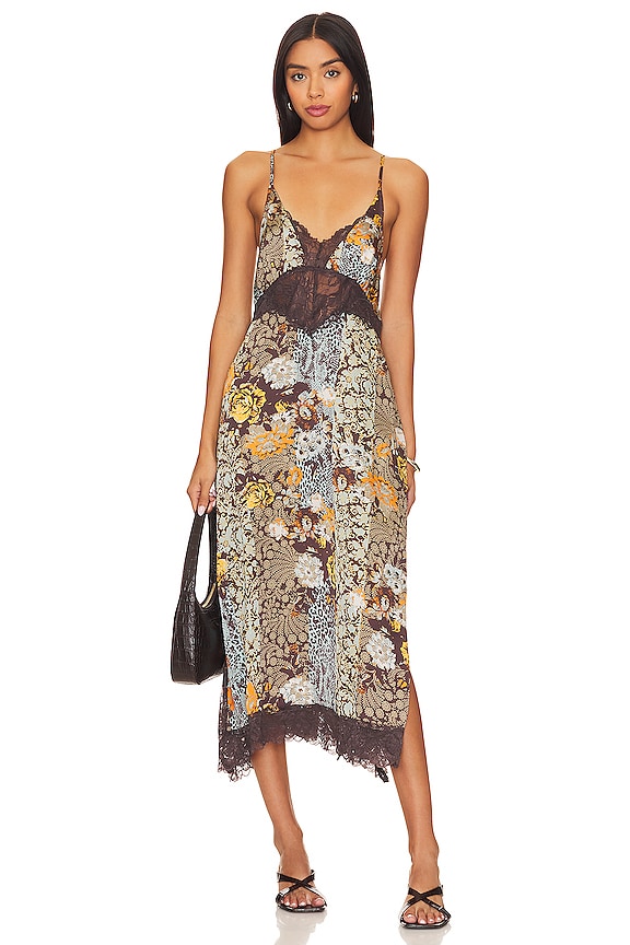 Free People x Intimately FP Right Now Midi Slip In Hot Fudge Combo in ...