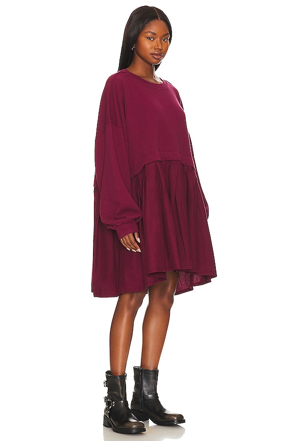 view 2 of 3 Eleanor Sweatshirt Dress in Rhododendron