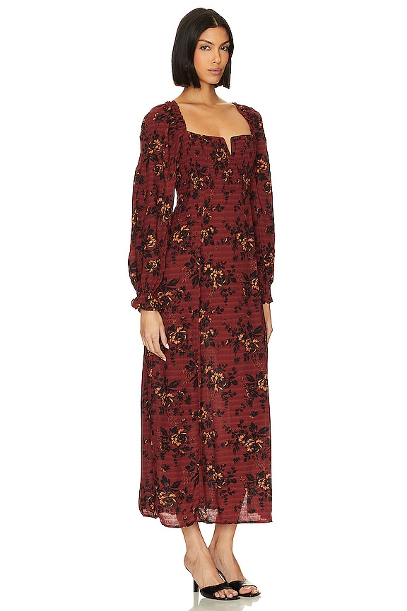 view 2 of 3 FREE PEOPLE JAYMES 원피스 in Burgundy Combo