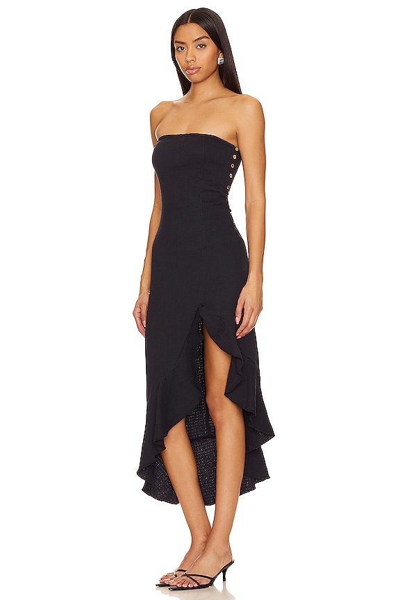 view 2 of 3 VESTIDO MIDI FREE PEOPLE MADE ME BLUSH in Black