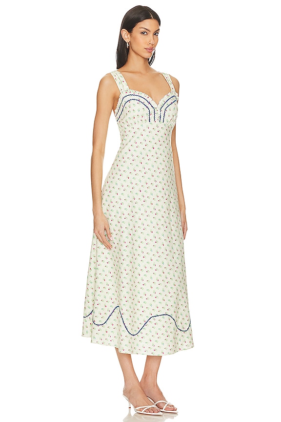 view 2 of 3 Sweet Hearts Midi Dress In Ivory Combo in Ivory Combo